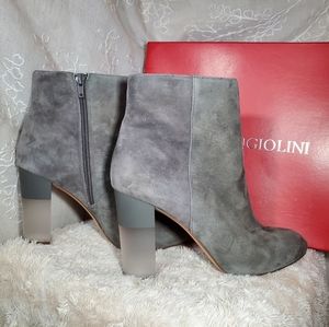 Enzo Angiolini Gray Suede Boots